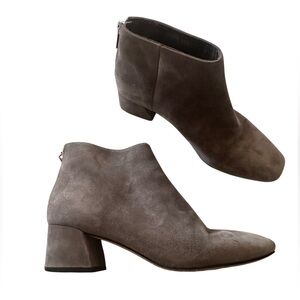 KARL LAGERFELD Grey Suede Ankle Boots